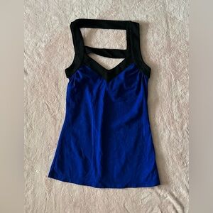 Express Black and Blue Sleeveless Top